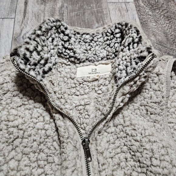 Thread And Supply Sherpa Arctic Vest Size XSmall Fleece Full Zip Pockets Outdoor - Picture 14 of 16